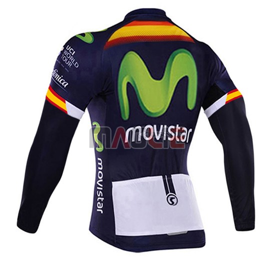 Maglia Movistar manica lunga 2017 verde e blu